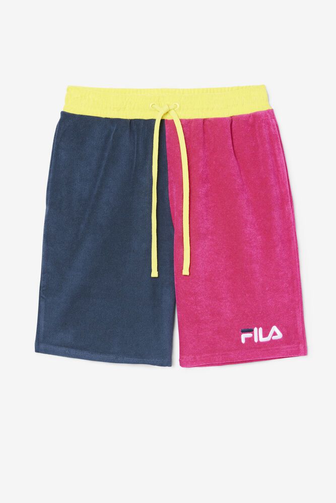 Fila Kalili Blue/Pink Shorts Mens - NZ 72194-VOXE